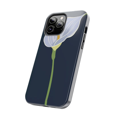 Blue Calla Flower Vector Poster Tough Phone Case