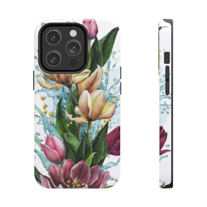 Blossom Splash Watercolor Floral Tough Phone Case