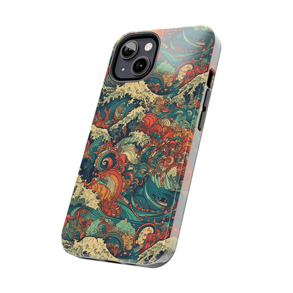 Multi-Hued Swirls - Wave of Colors - Tough Phone Case