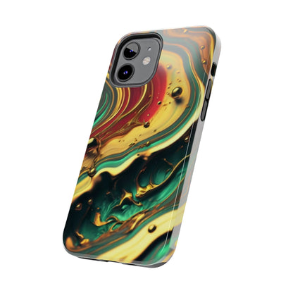 Golden Fluid Waves Defender Case