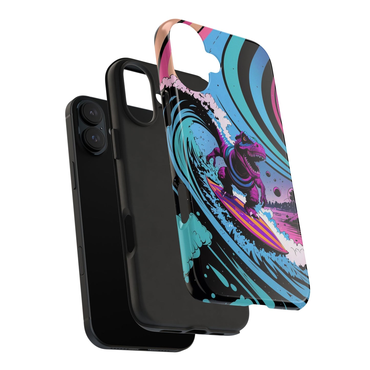 Cosmic T-Rex Surfer Adventure Tough Phone Case