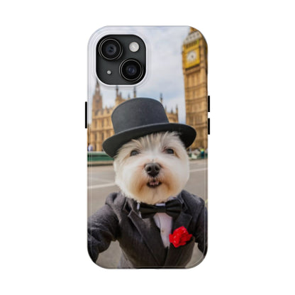 Dapper Maltese Selfie at Big Ben Tough Phone Case