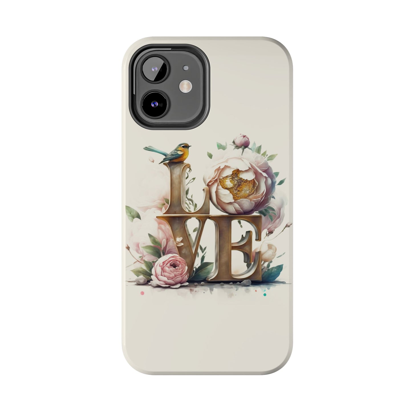 Lovebird and Bloom Watercolor Tough Phone Case