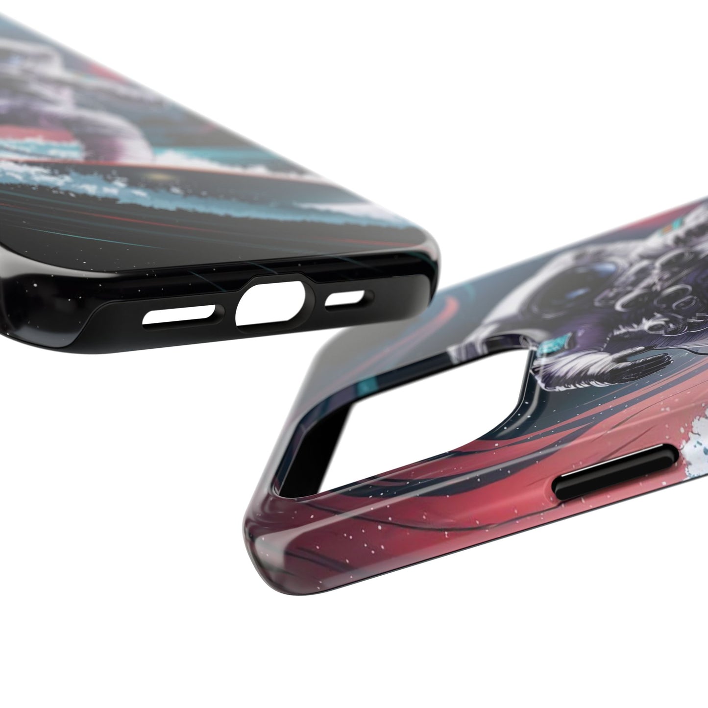 Cosmic Crest Astronaut Wave Rider Tough Phone Case