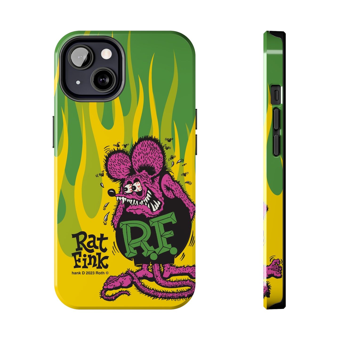 Fink Flames - Yellow/Green - Tough Phone Case