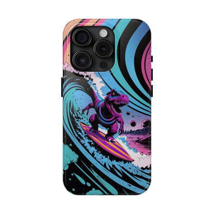 Cosmic T-Rex Surfer Adventure Tough Phone Case