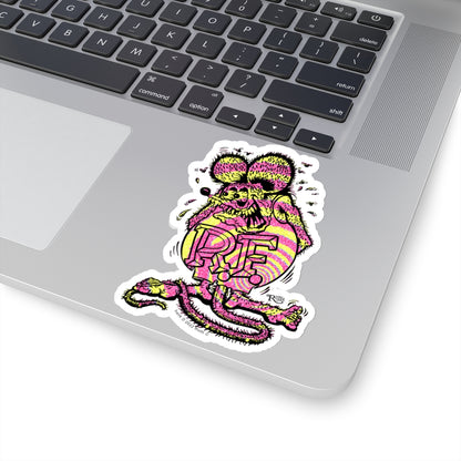 Metallic Swirl Rat Fink Sticker: Psychedelic Fusion