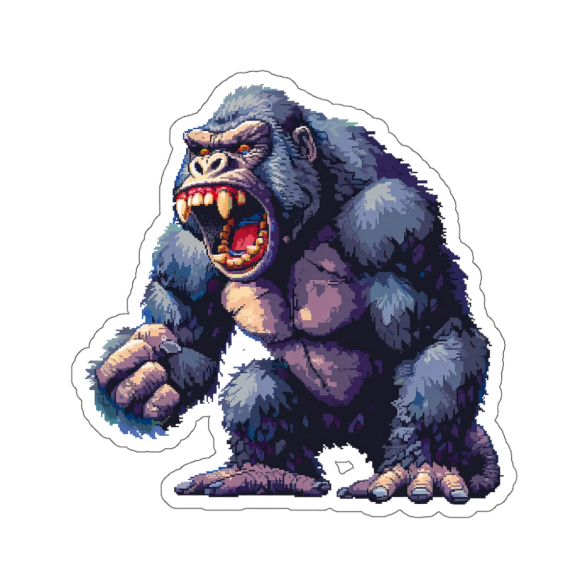 Pixelated Furious Ape Launch Vinyl Sticker