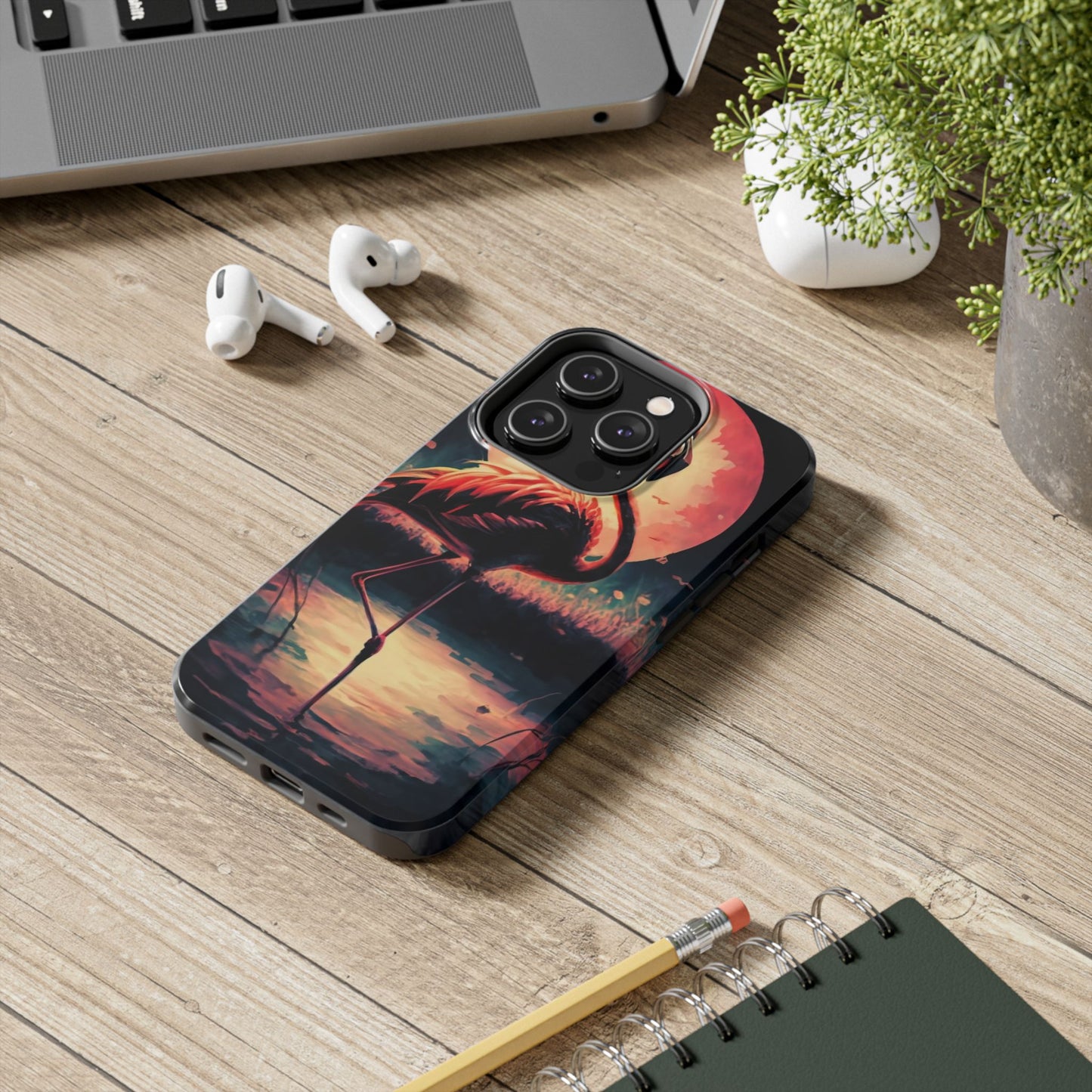Sunset Flamingo Defender Case