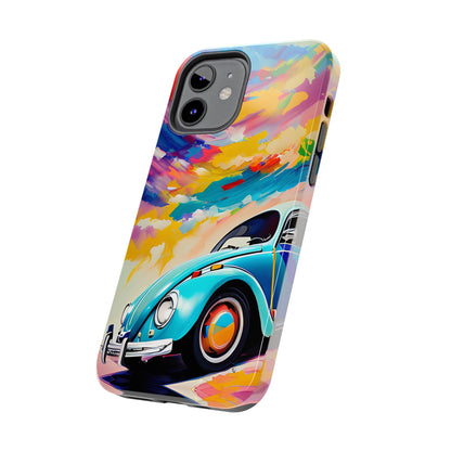 Painted Blue VDub Beetle - Tough Phone Case