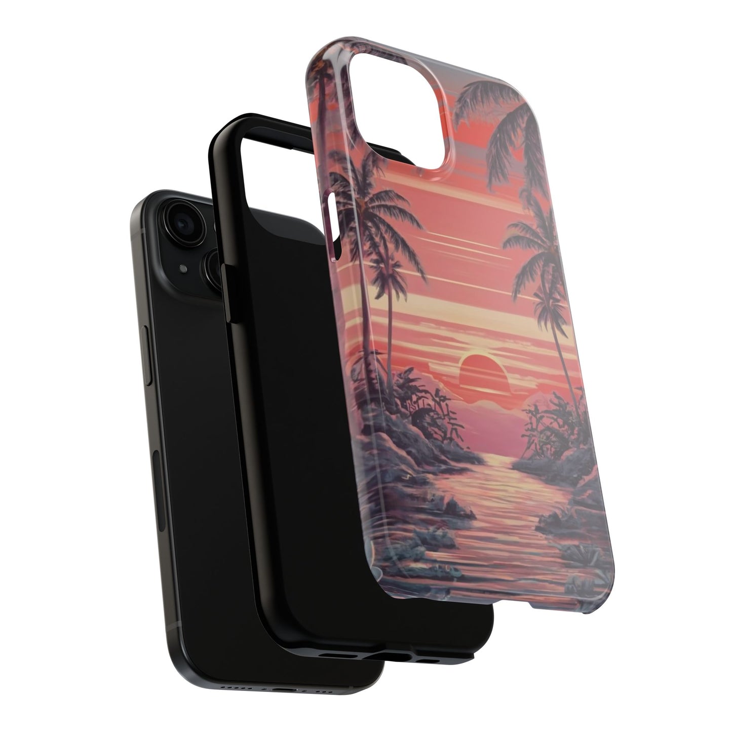 Sunset Serenity Palm Shore Tough Phone Case