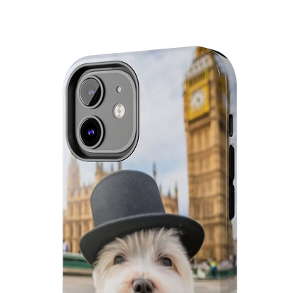 Dapper Maltese Selfie at Big Ben Tough Phone Case