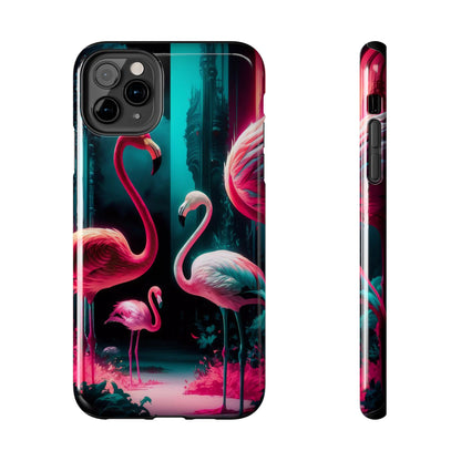 Vibrant Flamingo Gathering Tough Phone Case