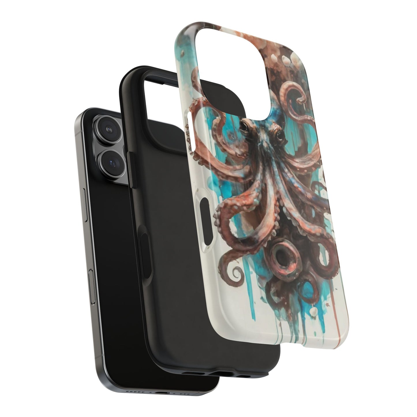 Serene Octopus Watercolor Tough Phone Case