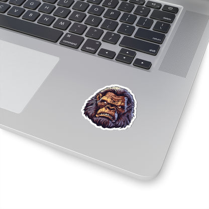 Angry Tan Fur Yeti Vinyl Sticker