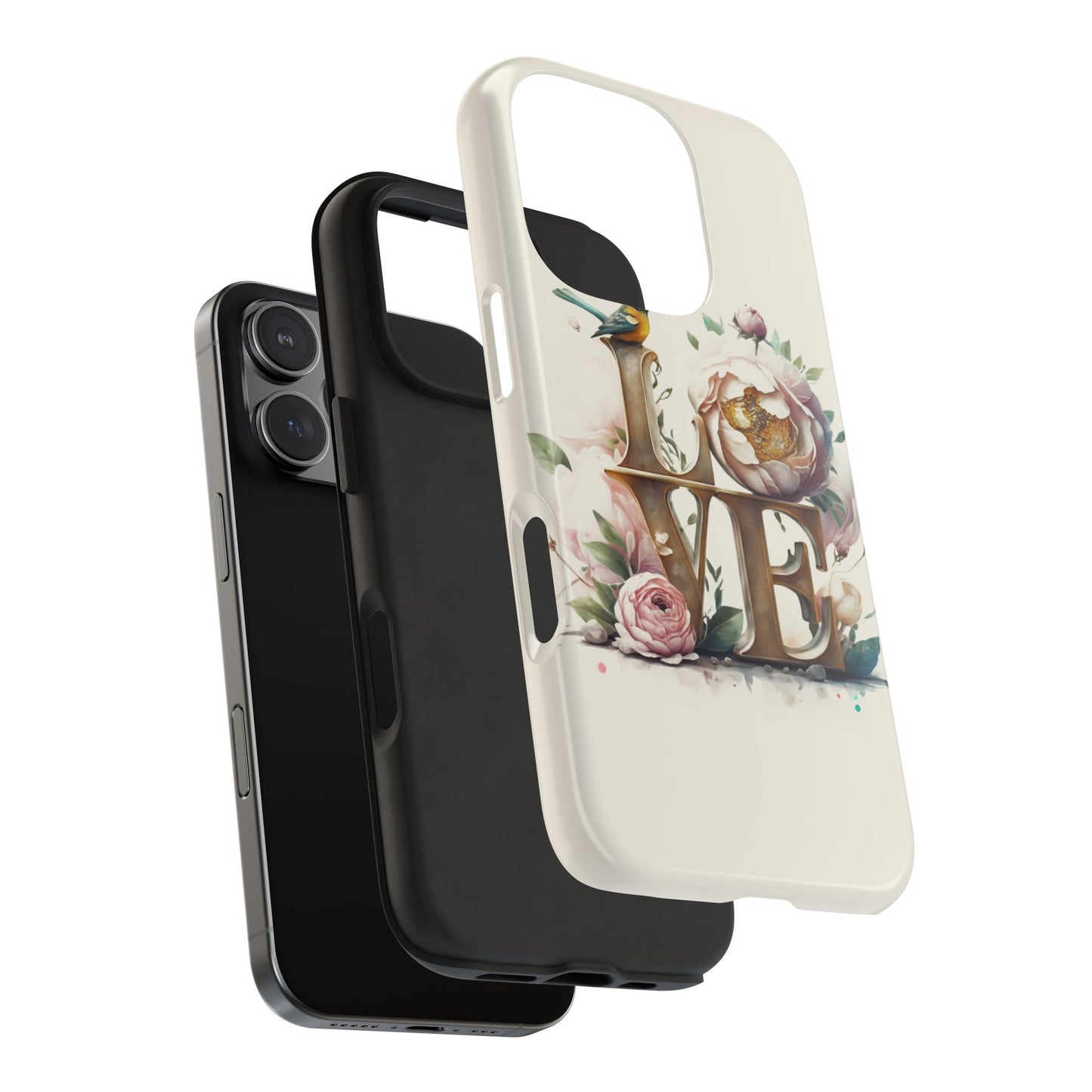 Lovebird and Bloom Watercolor Tough Phone Case