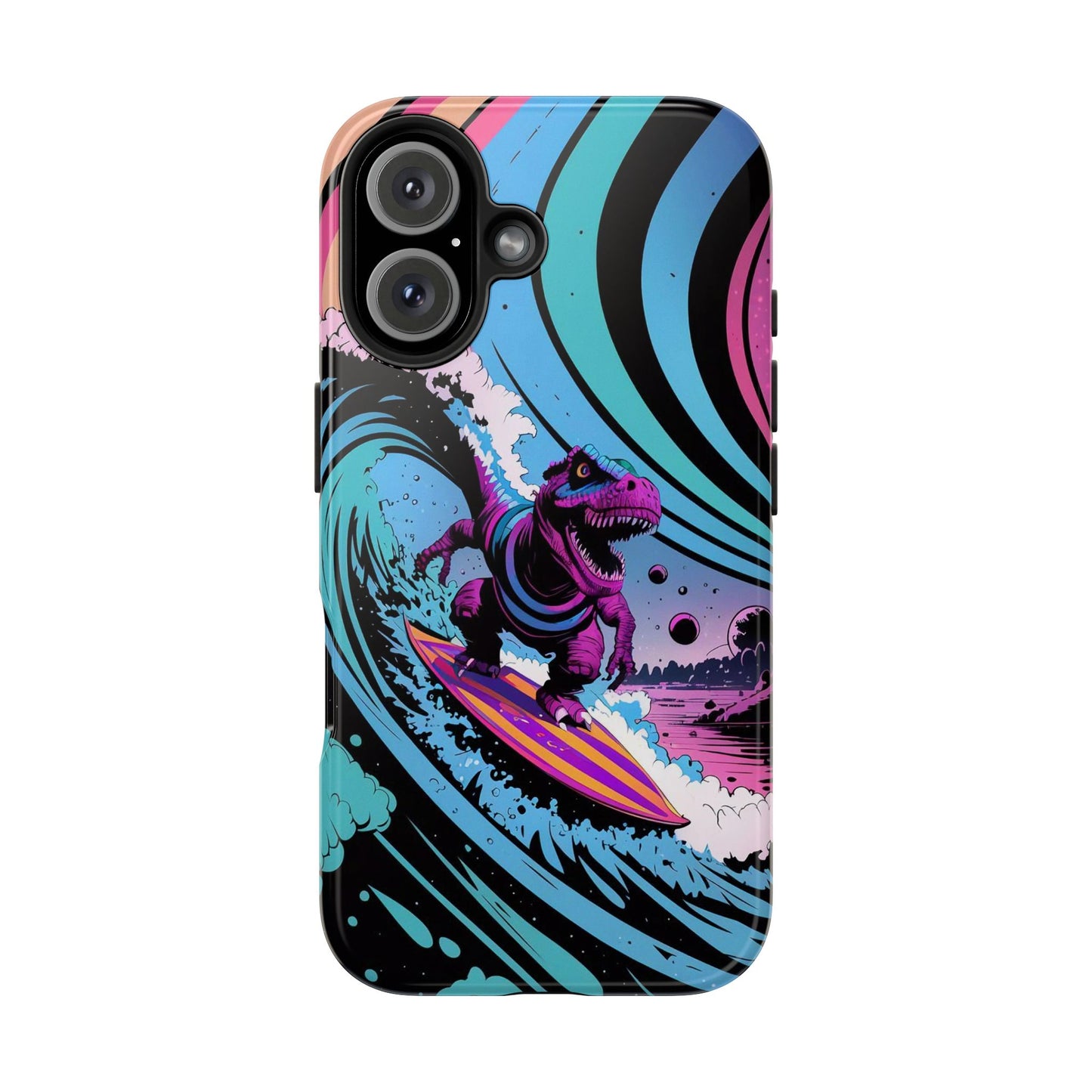 Cosmic T-Rex Surfer Adventure Tough Phone Case