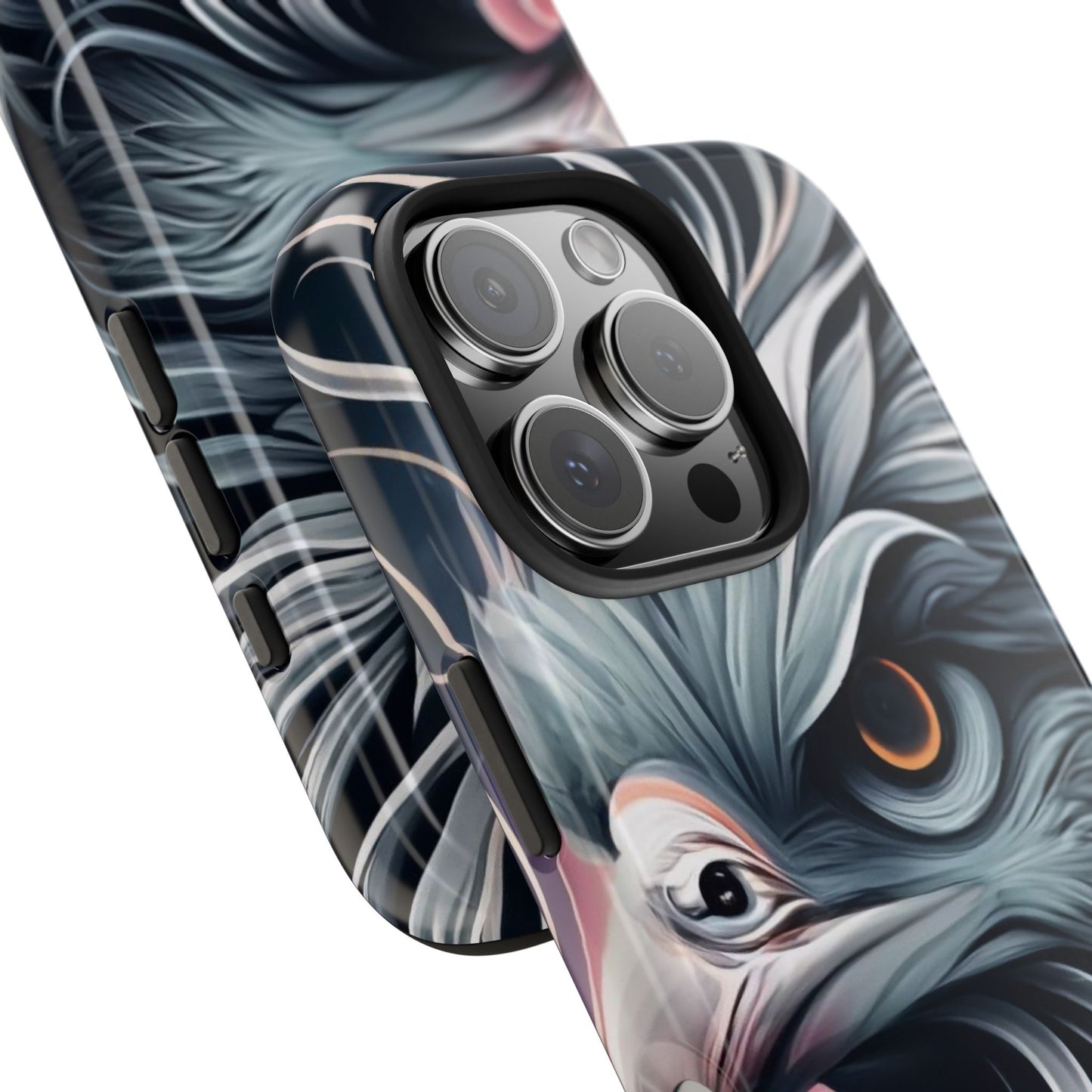 AviarySwirls Monochrome Bird Tough Phone Case