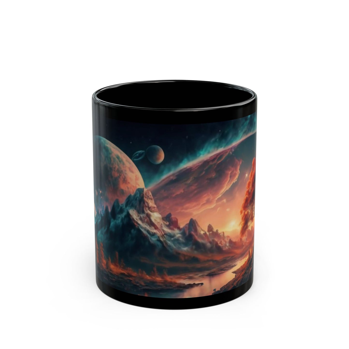 Crimson Blossom Planet Mug