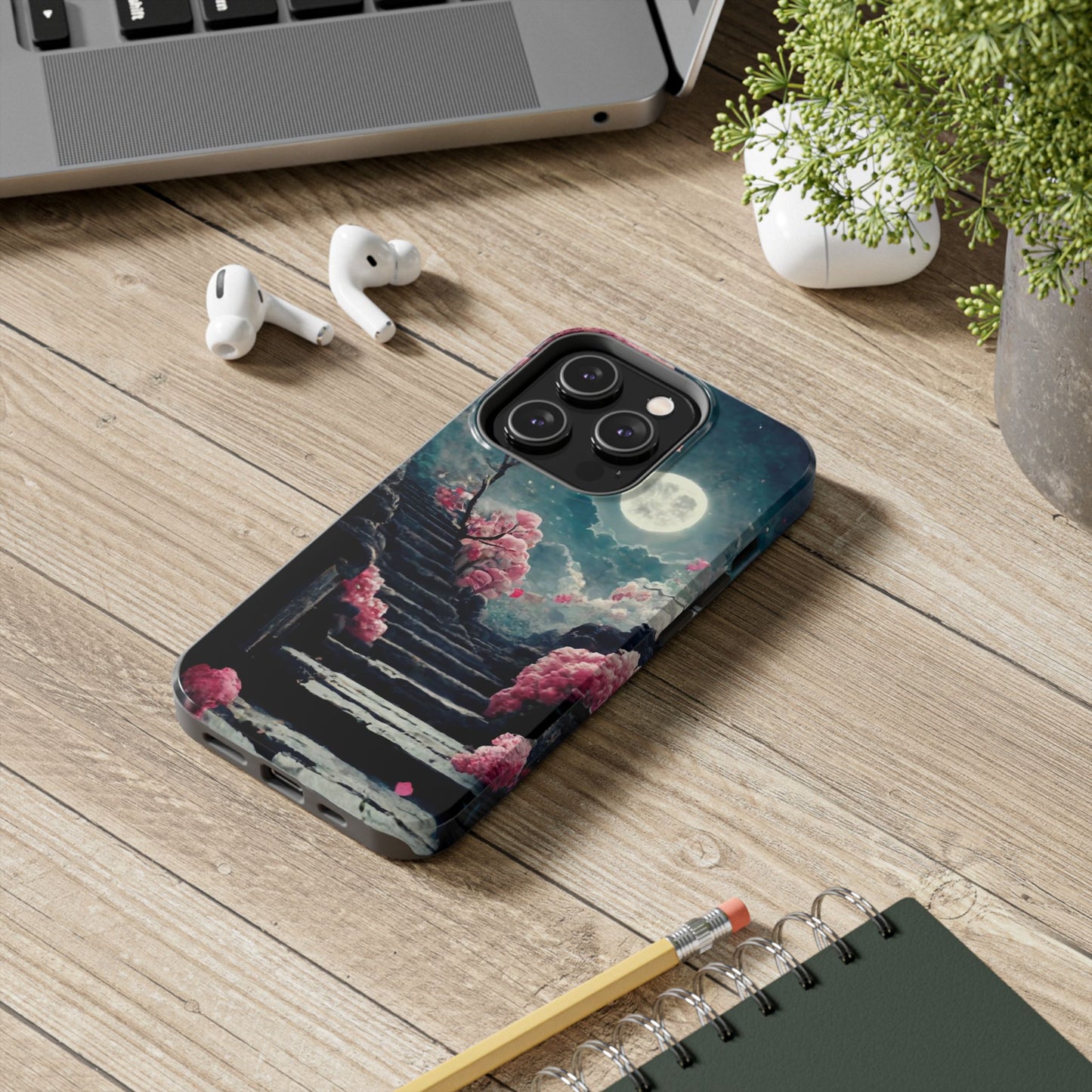 Mountain Path Cherry Blossoms Tough Phone Case