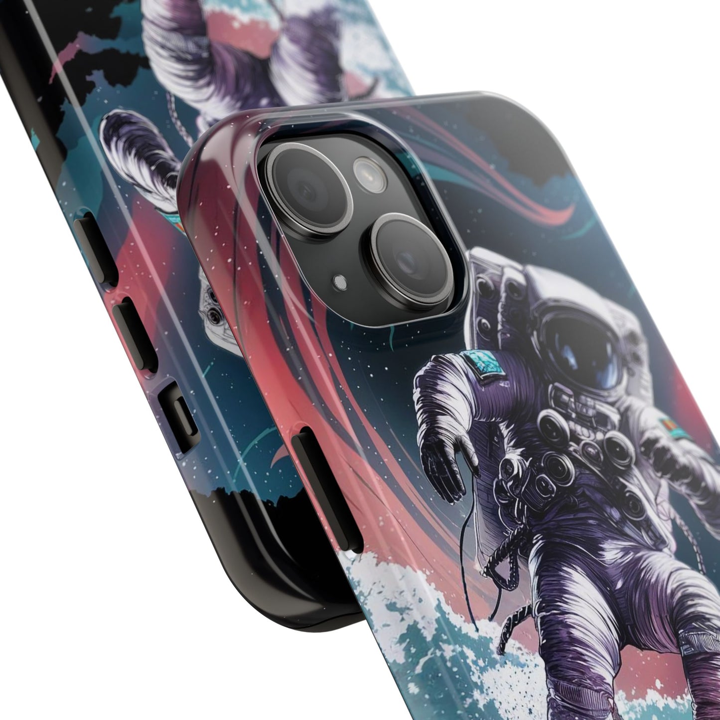 Cosmic Crest Astronaut Wave Rider Tough Phone Case