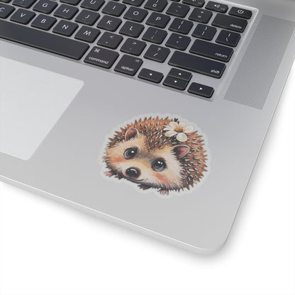 Cheerful Hedgehog Watercolor Cartoon Sticker