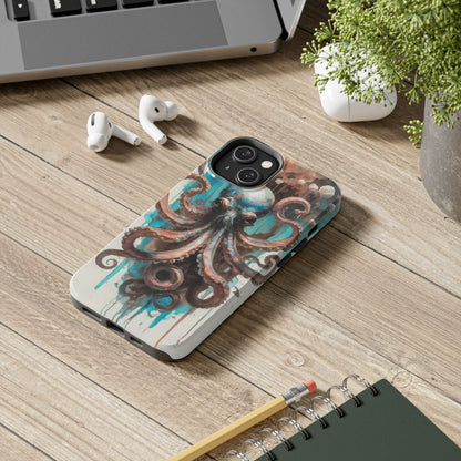 Serene Octopus Watercolor Tough Phone Case