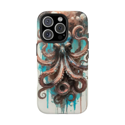 Serene Octopus Watercolor Tough Phone Case