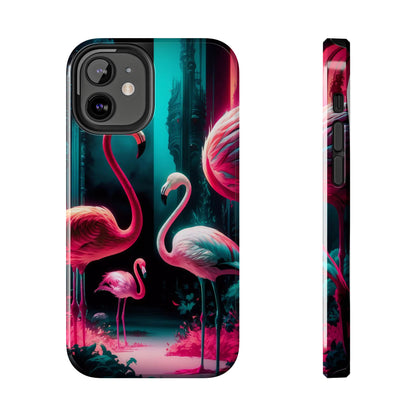 Vibrant Flamingo Gathering Tough Phone Case