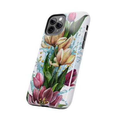 Blossom Splash Watercolor Floral Tough Phone Case