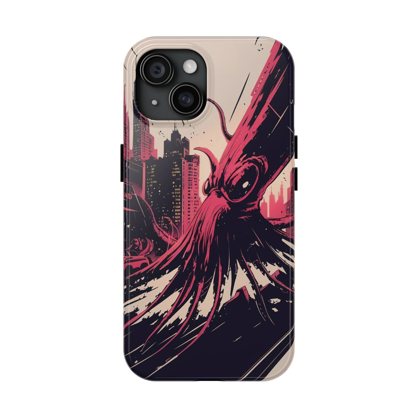 Kraken Rampage Cityscape Tough Phone Case