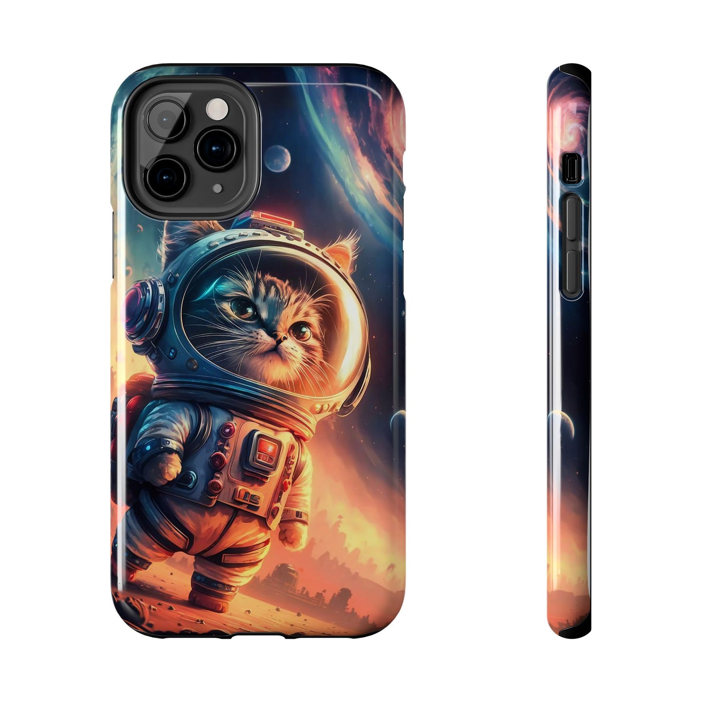 Cosmic Kitty Space Explorer Tough Phone Case