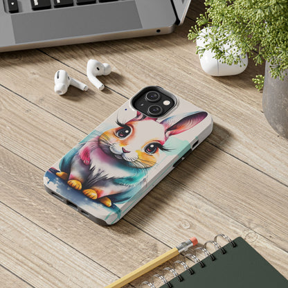 Minimalist Bunny Abstract Art Tough Phone Case