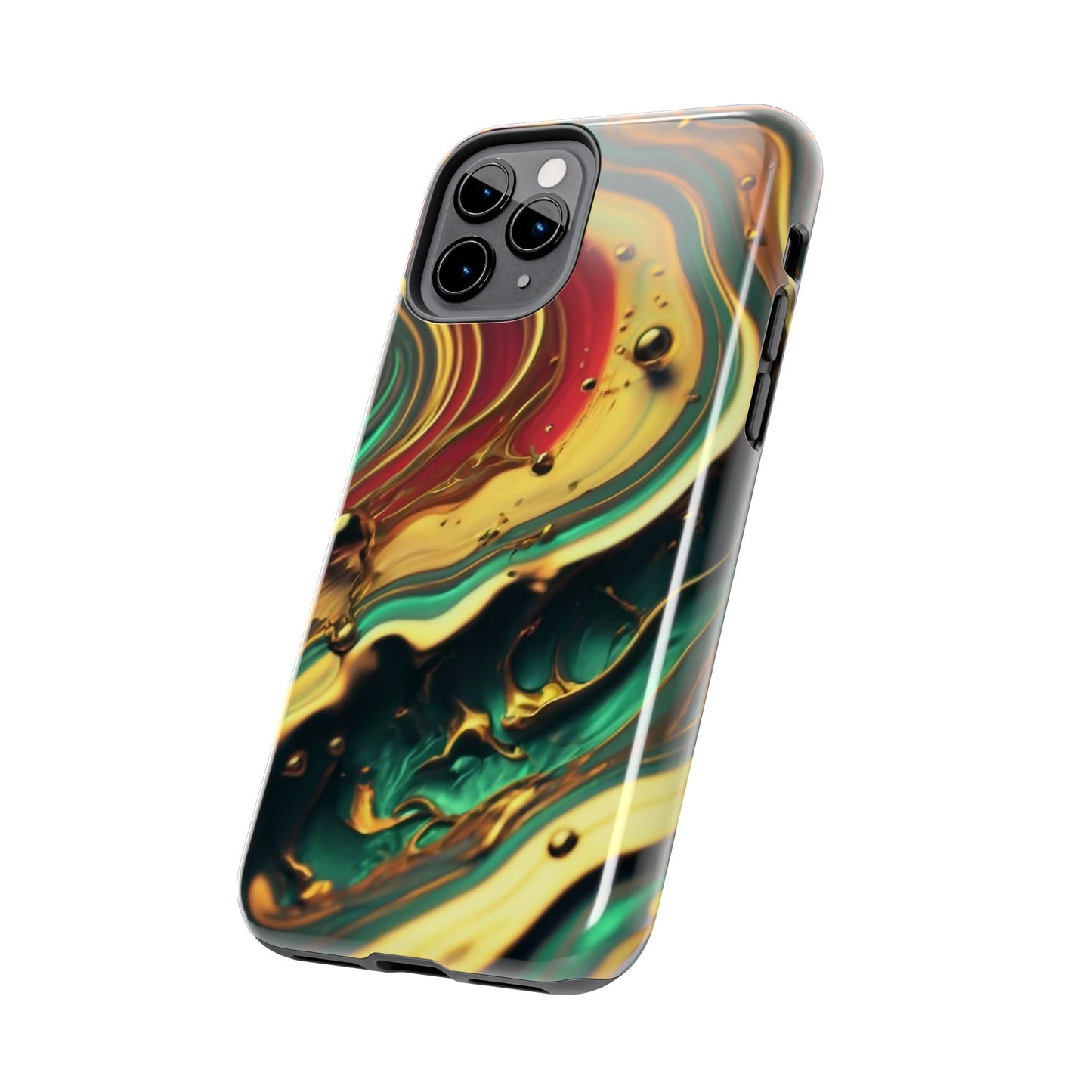 Golden Fluid Waves Defender Case