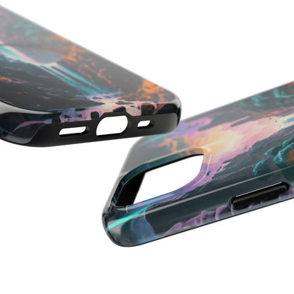 Midnight Cascade Blue Moon Tough Phone Case