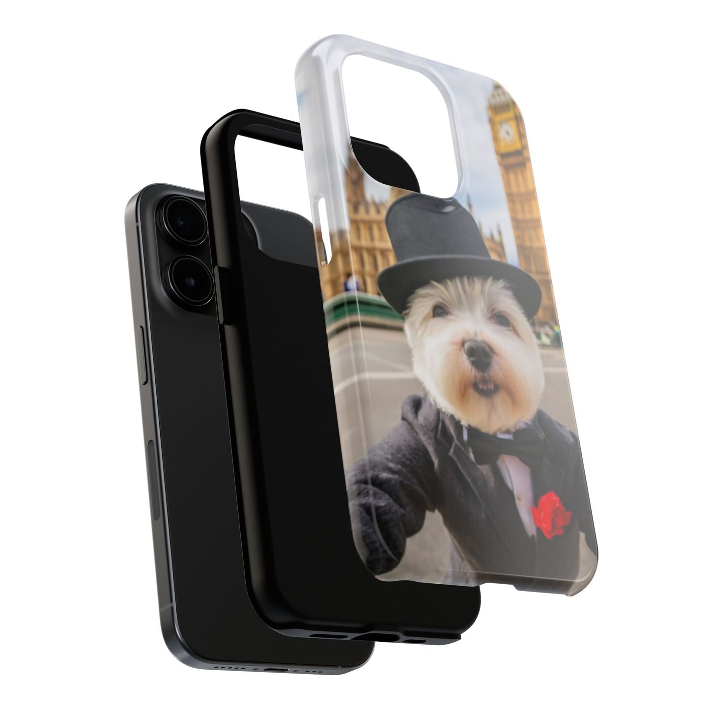 Dapper Maltese Selfie at Big Ben Tough Phone Case