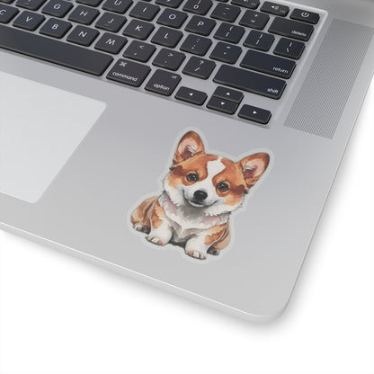 Cheerful Corgi Watercolor Cartoon Sticker