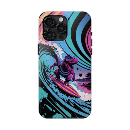 Cosmic T-Rex Surfer Adventure Tough Phone Case