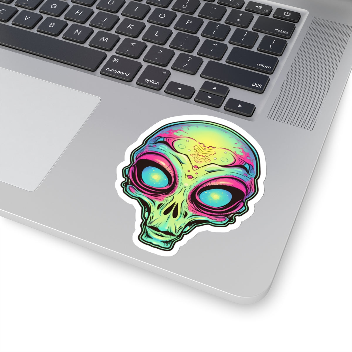 Galactic Spectrum Alien Head Vinyl Sticker