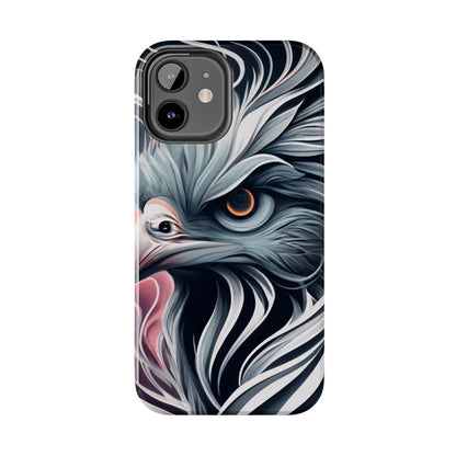 AviarySwirls Monochrome Bird Tough Phone Case