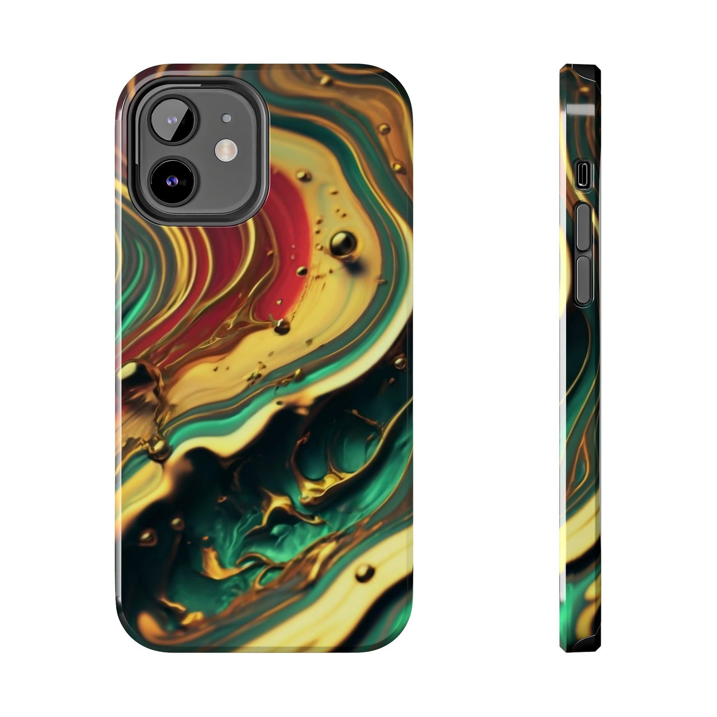 Golden Fluid Waves Defender Case