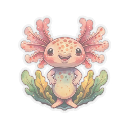 Cute Axolotl Watercolor Cartoon Sticker