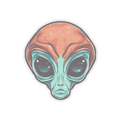 Cosmic Almond-Eyed Alien Vinyl Sticker