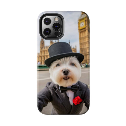 Dapper Maltese Selfie at Big Ben Tough Phone Case