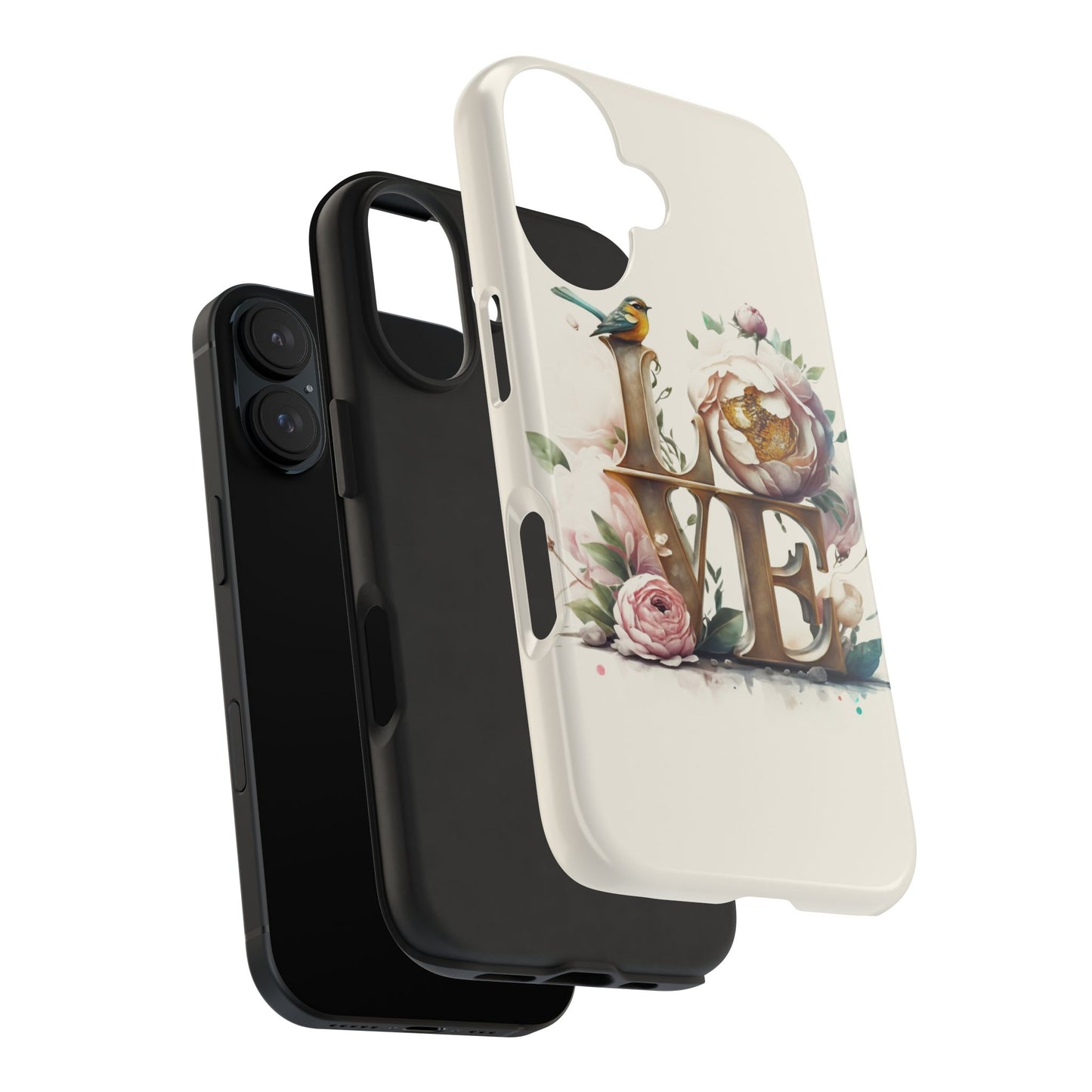 Lovebird and Bloom Watercolor Tough Phone Case