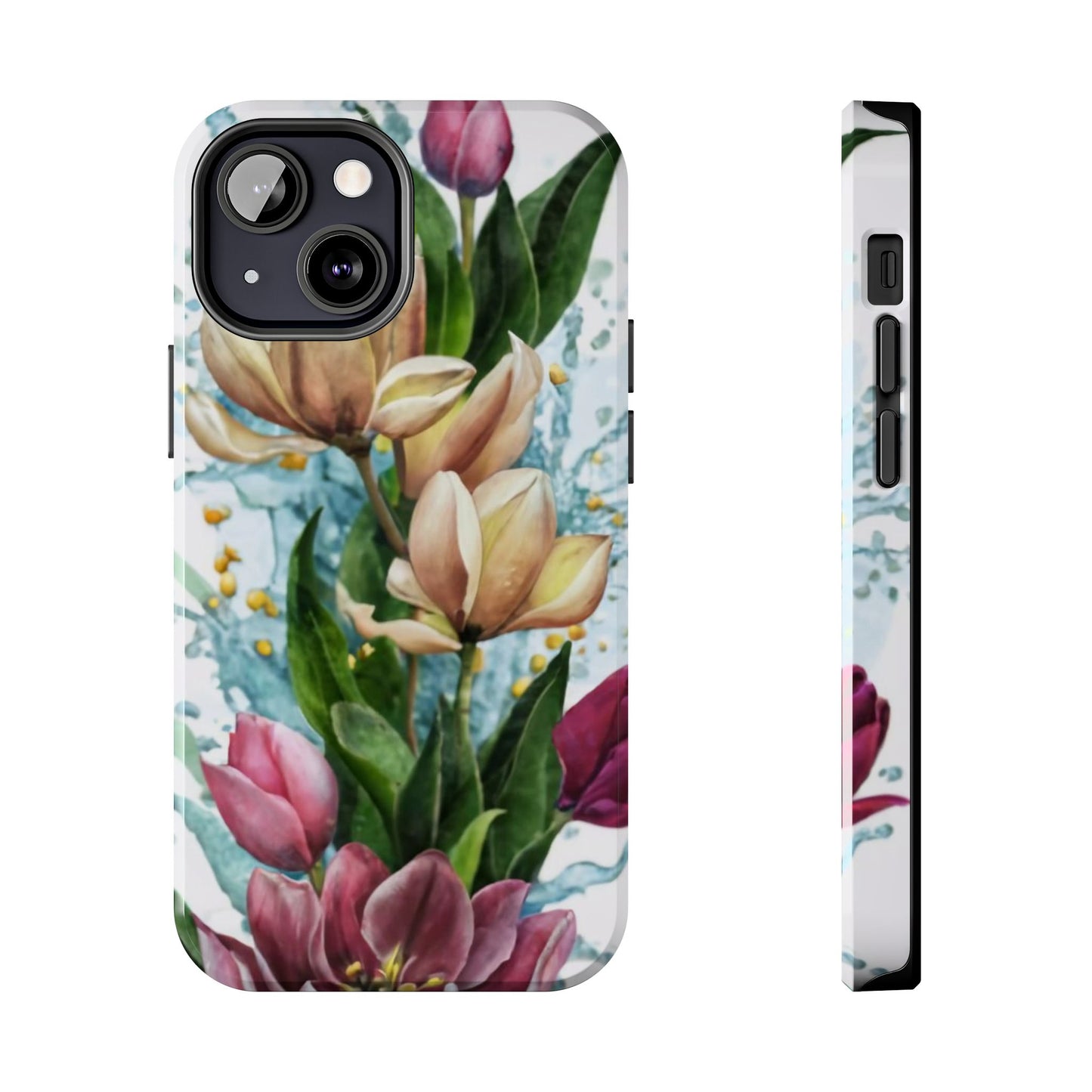 Blossom Splash Watercolor Floral Tough Phone Case