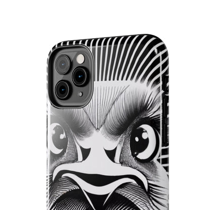 Mystical Stare Monochrome Ostrich Tough Phone Case