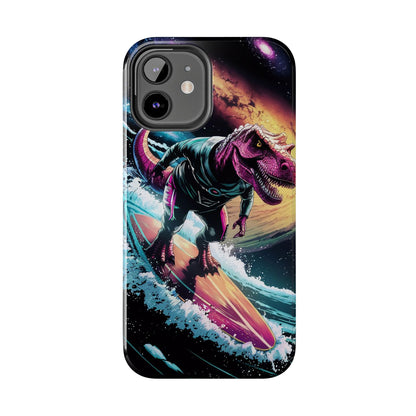 Cosmic T-Rex Surfer Tough Phone Case