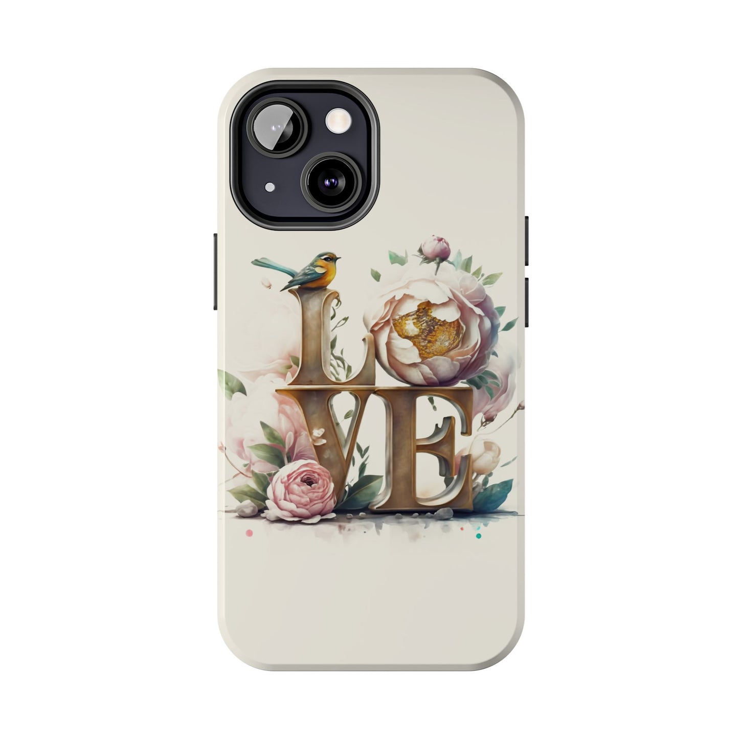 Lovebird and Bloom Watercolor Tough Phone Case