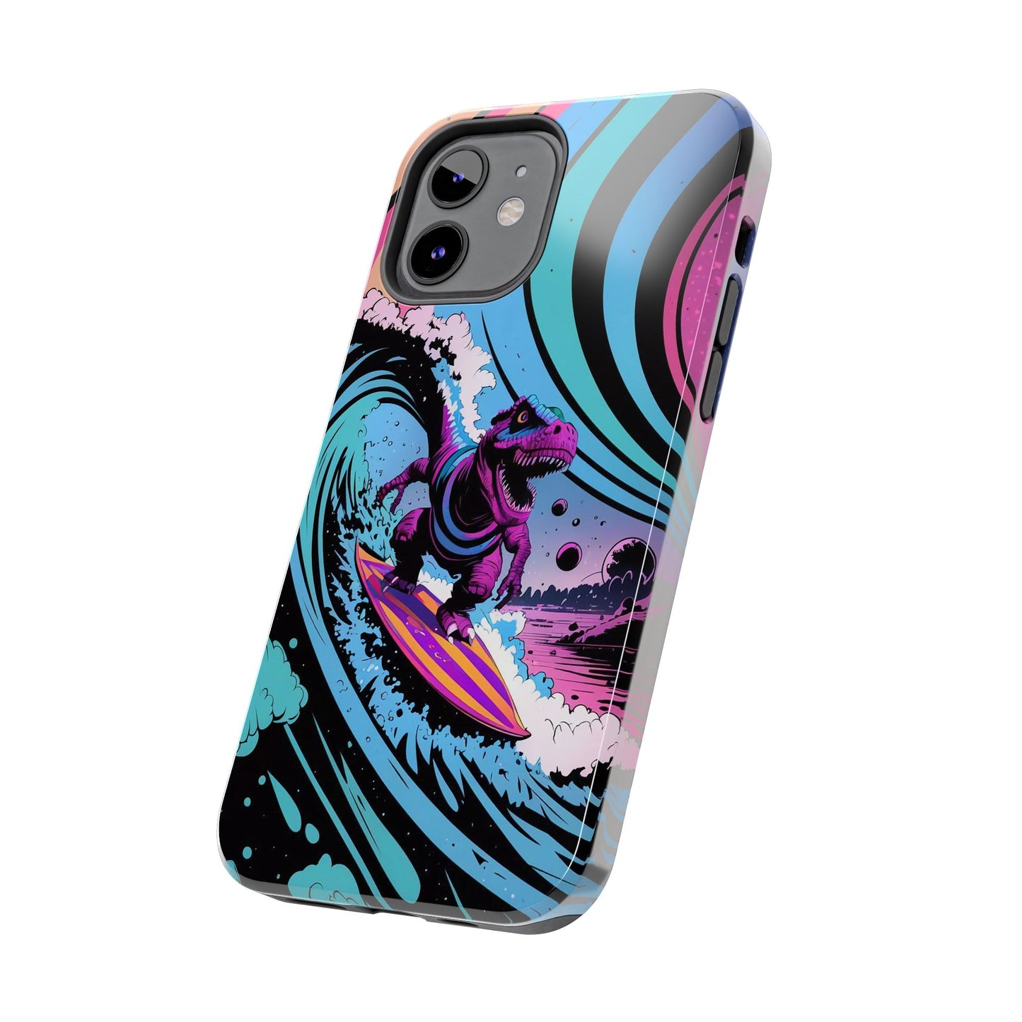 Cosmic T-Rex Surfer Adventure Tough Phone Case